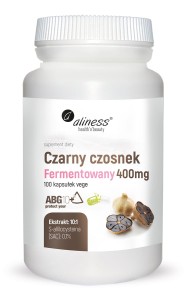 Czarny Czosnek Fermentowany 400mg 100 kapsułek - Aliness