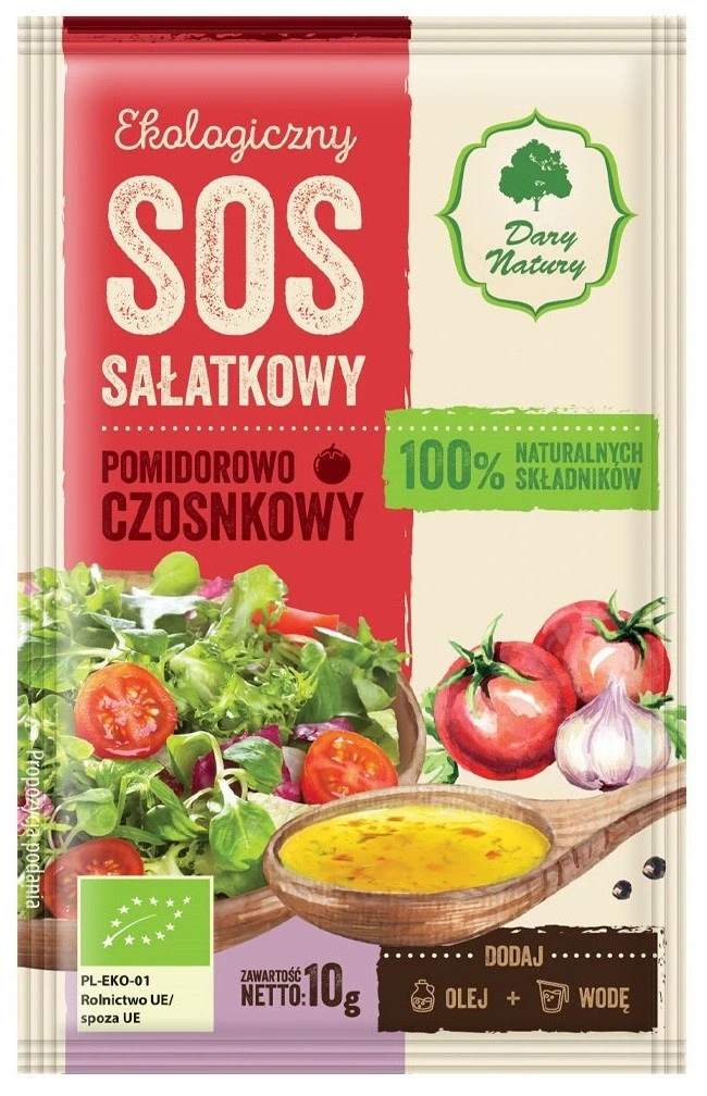 Sos Sałatkowy Pomidorowo - Czosnkowy BIO 10g - Dary Natury