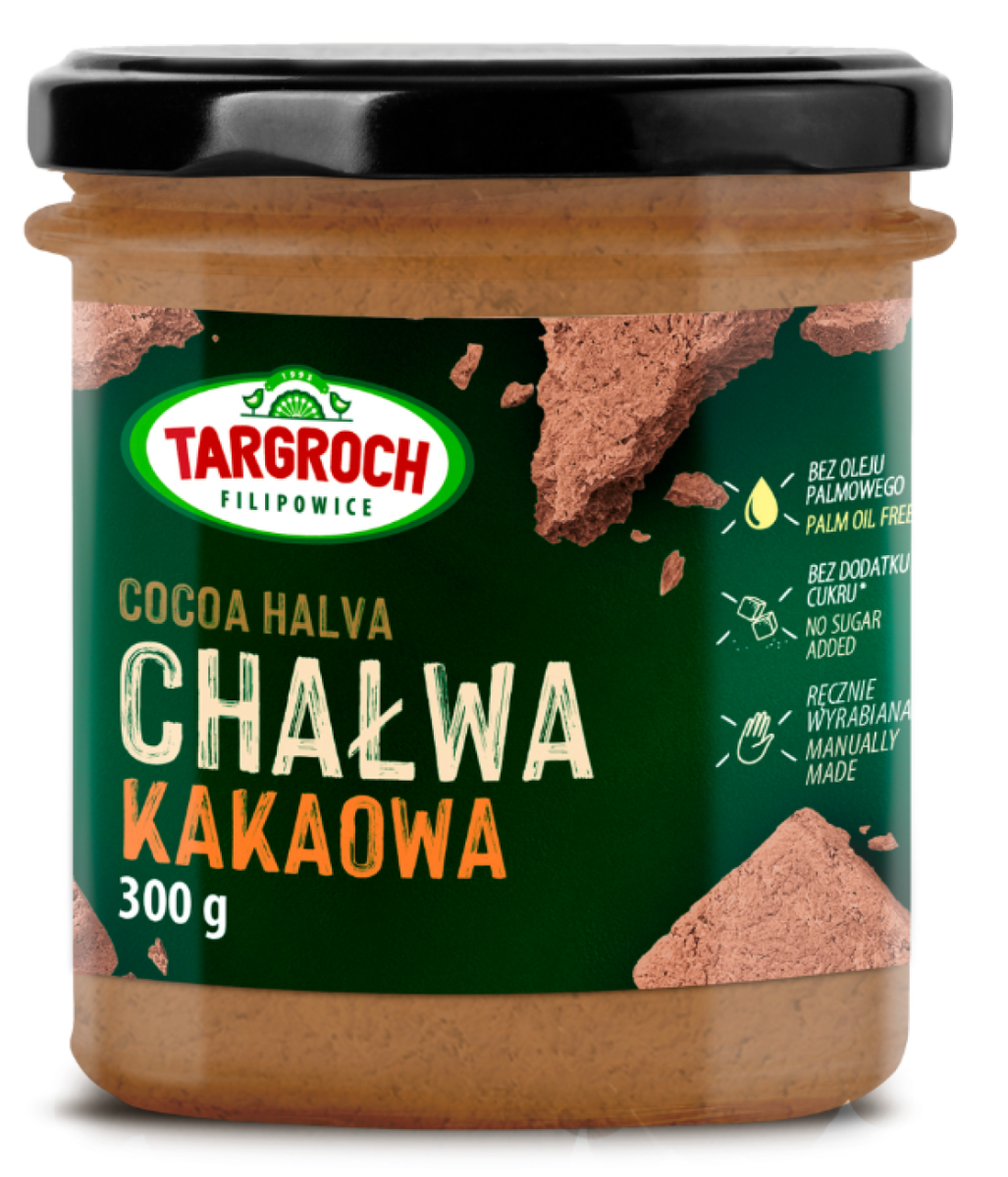 Chałwa Kakaowa bez dodatku cukru 300g - Targroch