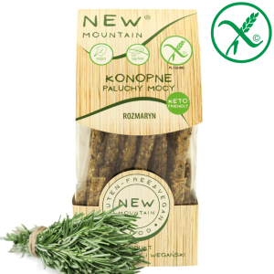 Konopne Paluchy Mocy z Rozmarynem Wegańskie bezglutenowe 200g - New Mountain