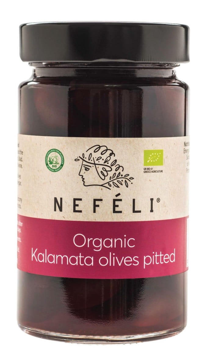 Oliwki Czarne Kalamata bez Pestek w Zalewie BIO 295g (160g) - Nefeli