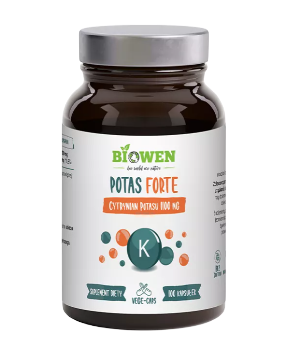Potas Forte 1100mg bezglutenowy 100 kapsułek - Biowen