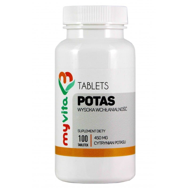 Cytrynian Potasu 450mg 100 tabletek - MyVita