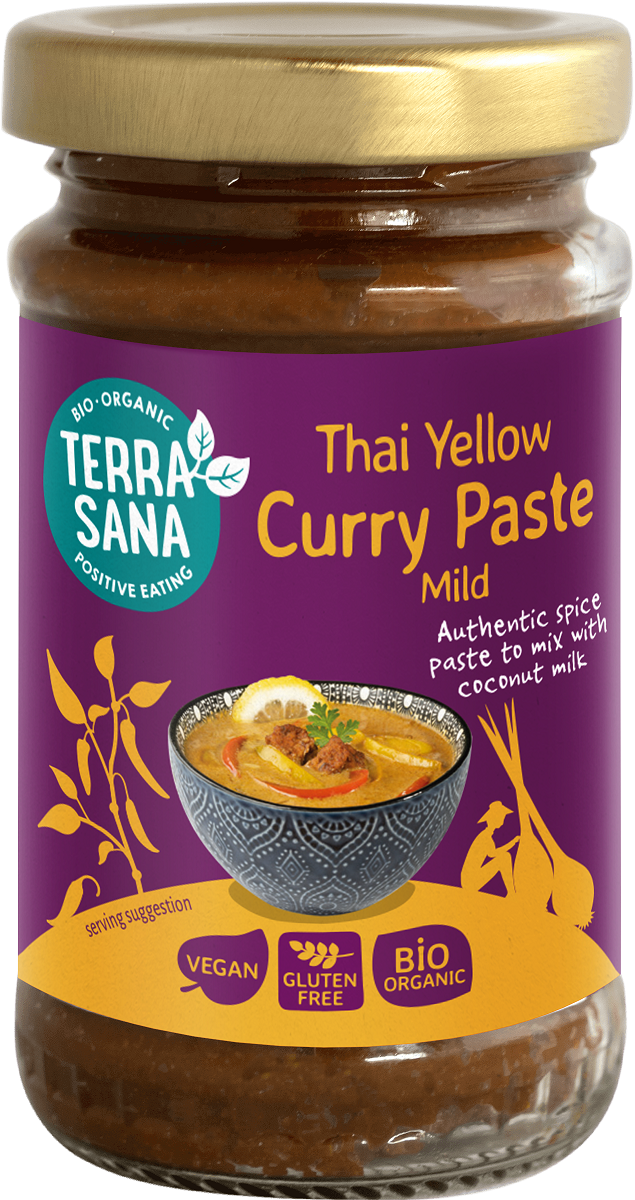 Pasta Tajska Żółte Curry bezglutenowa BIO 120g - Terrasana