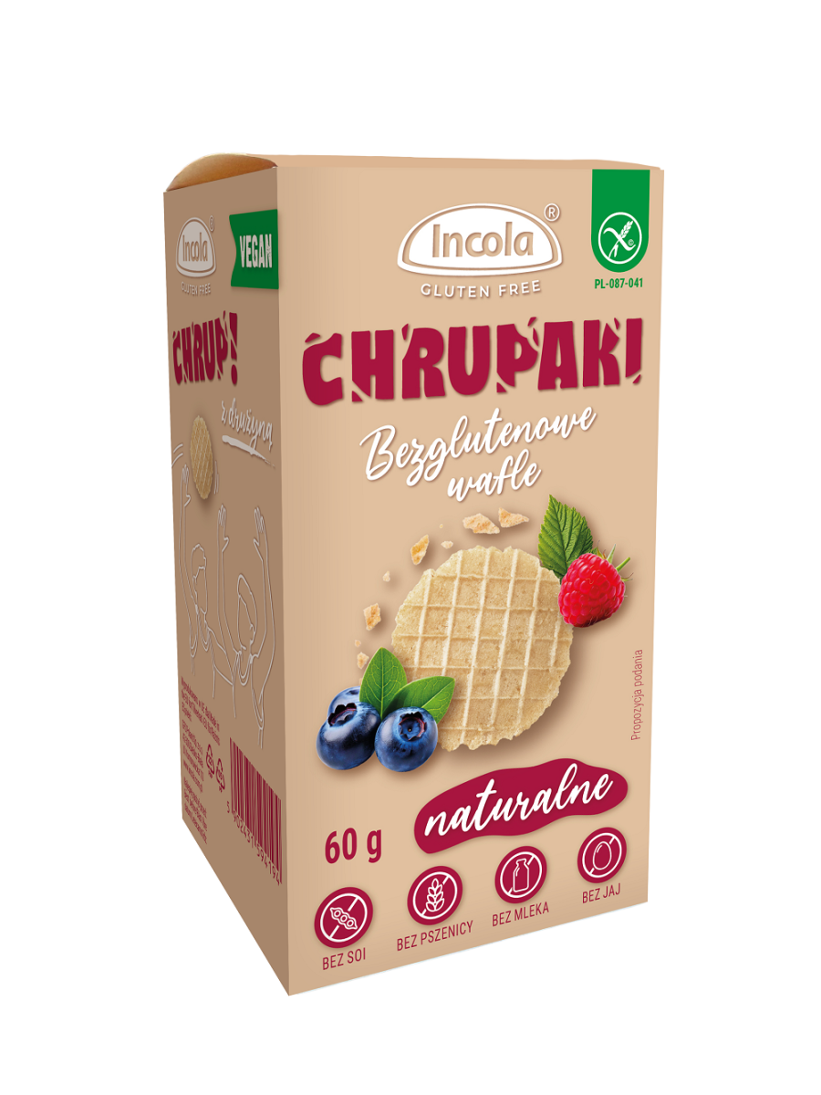 Chrupaki Wafle Naturalne bezglutenowe 60g - Incola