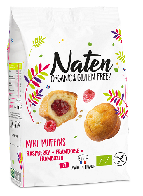 Muffinki Mini z Nadzieniem Malinowym bezglutenowe BIO 200G - Naten