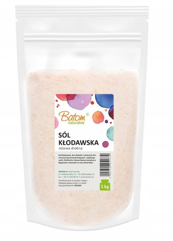 Sól Kłodawska Różowa Drobna 1kg - Batom