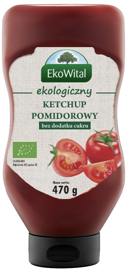 Ketchup bez dodatku cukru BIO 470g - Ekowital