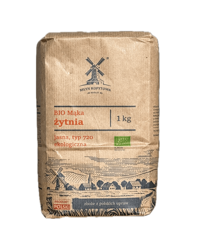Mąka Żytnia Typ 720 BIO 1kg - Młyn Kopytowa