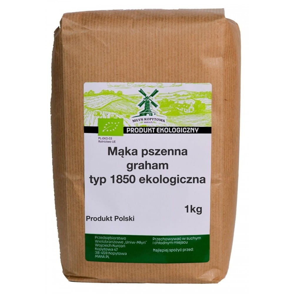 Mąka Pszenna Graham Typ 1850 BIO 1kg - Młyn Kopytowa