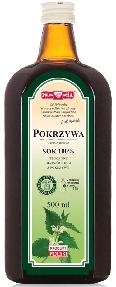Sok z Pokrzywy NFC 500ml - Polska Róża