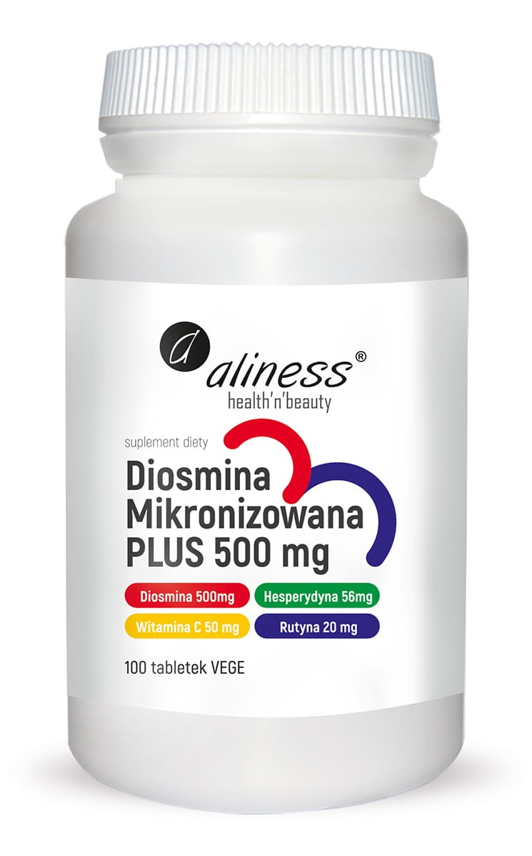 Diosmina Mikronizowana PLUS 500mg 100 tabletek - Aliness