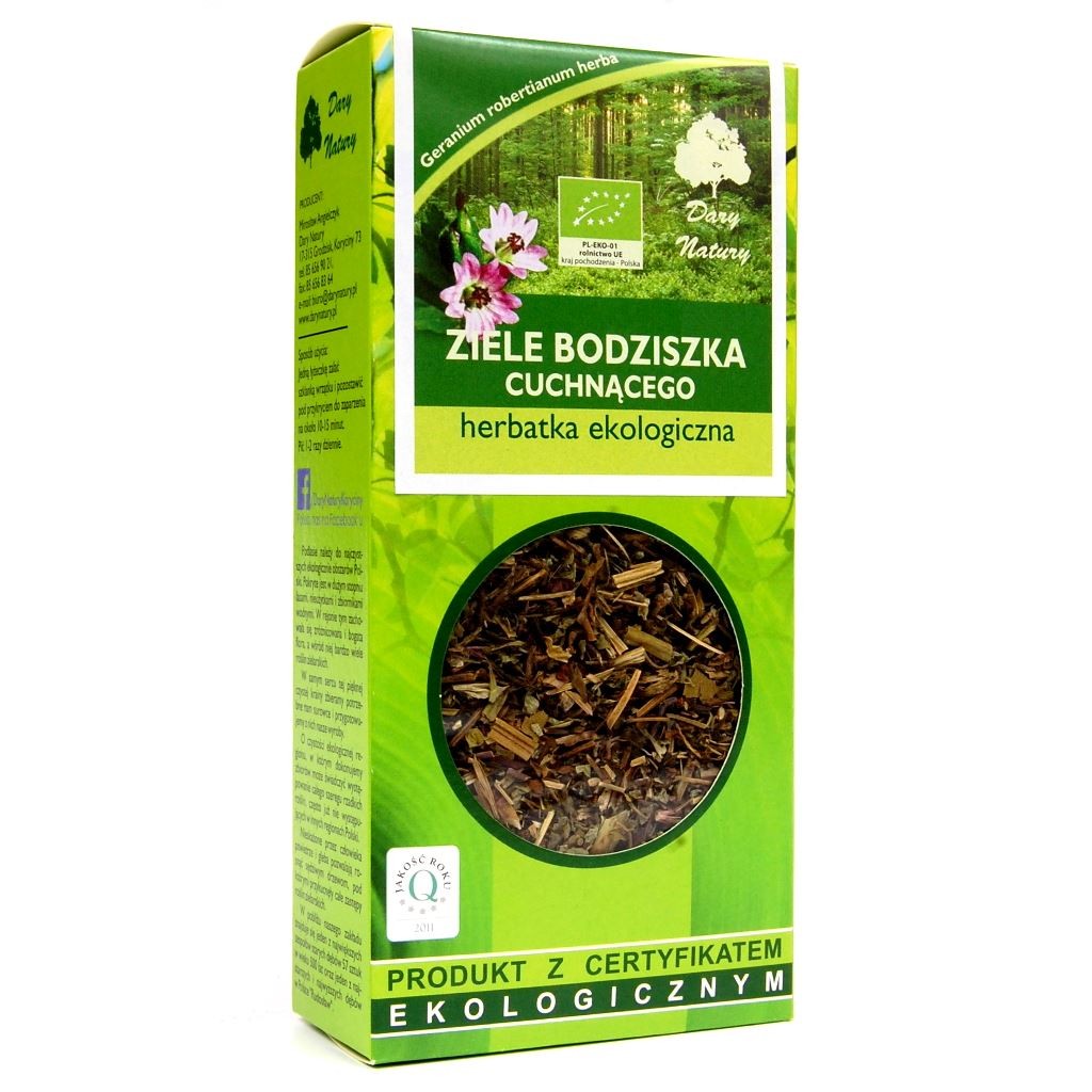 Herbatka Bodziszek Cuchnący Ziele BIO 25g - Dary Natury