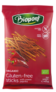 Paluszki Paprykowe bezglutenowe BIO 45 g - Biopont