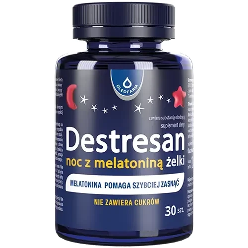 Destresan Noc z Melatoniną Żelki 30 sztuk - Oleofarm