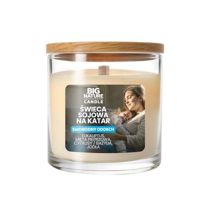 Świeca Sojowa na Katar Swobodny Oddech 155 g - Big Nature
