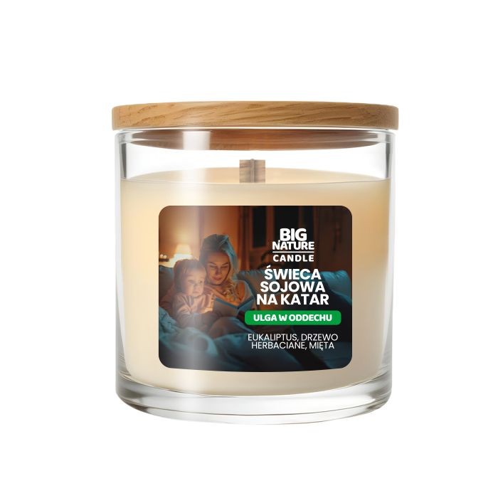 Świeca Sojowa na Katar Ulga w Oddechu 155 g - Big Nature