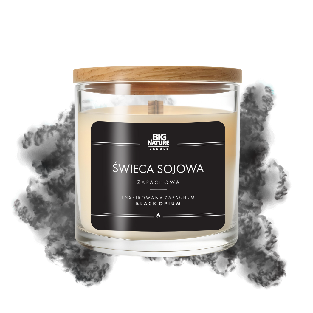 Świeca Sojowa Inspirowana Zapachem Black Opium 150 g - Big Nature