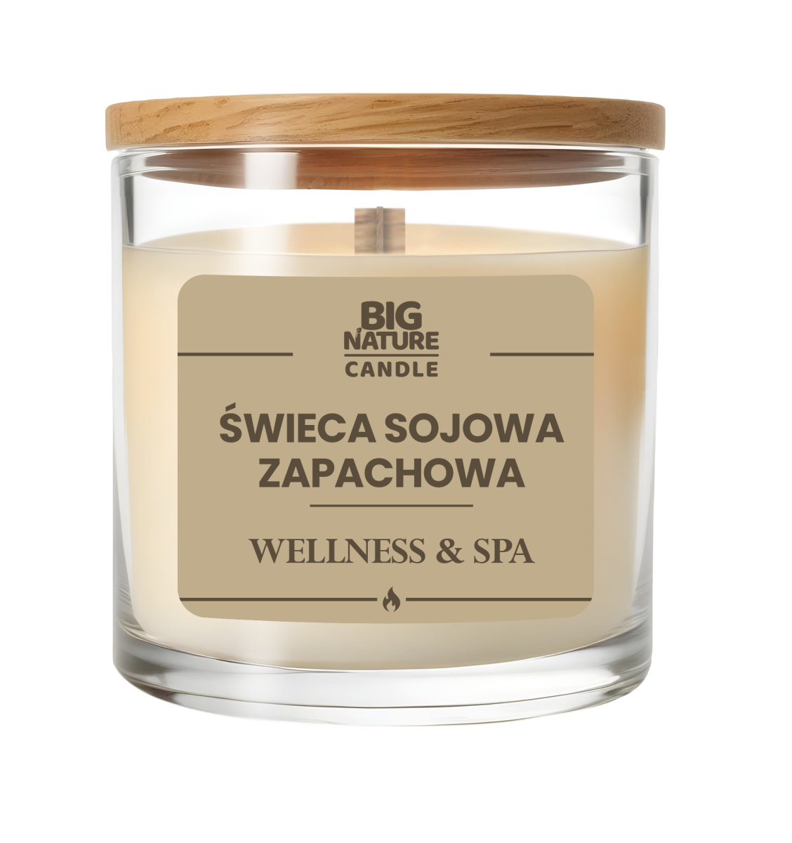 Świeca Sojowa Zapachowa Wellness&amp;Spa 155 g - Big Nature