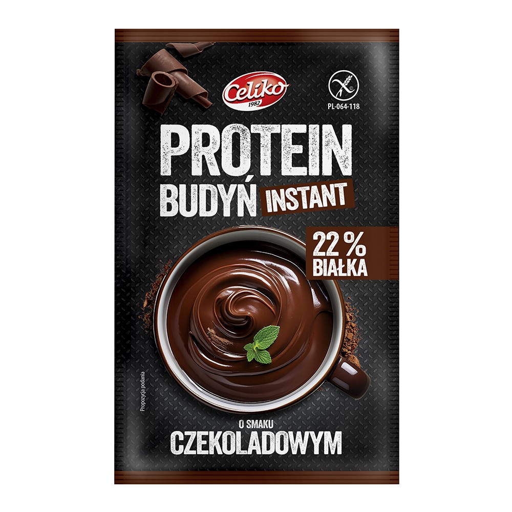 Budyń Instant Proteinowy o Smaku Czekoladowym bezglutenowy 40 g - Celiko