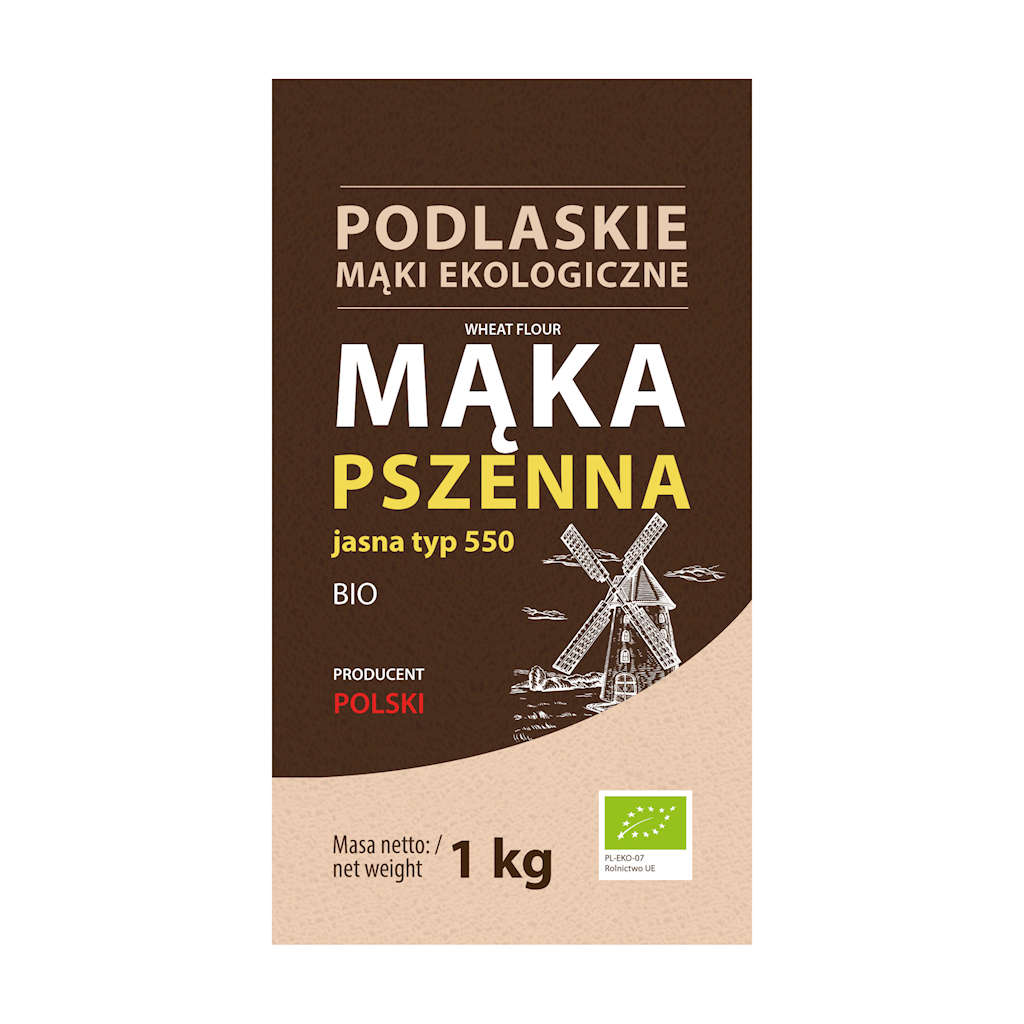 Mąka Pszenna Jasna Typ 550 BIO 1 kg - Bio Life (Mąki Podlaskie)