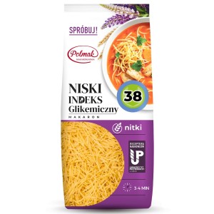 Makaron Nitki Niski Indeks Glikemiczny 250 g - Polmak