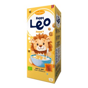 Happy Leo Kółeczka Zbożowe Żytnio-Owsiane z Miodem BIO 150 g - Nordcruch