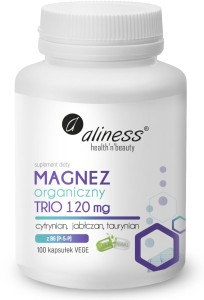 Magnez Organiczny TRIO 120 mg z B6 (P-5-P) 100 kapsułek - Aliness