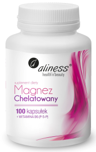 Magnez Chelatowany 720 mg+B6 (P-5-P) 100 kapsułek - Aliness