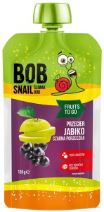 Smoothie Jabłko-Czarna Porzeczka bez dodatku cukru 120 g - Bob Snail