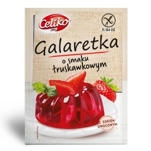 Galaretka o Smaku Truskawkowym bezglutenowa 75 g - Celiko