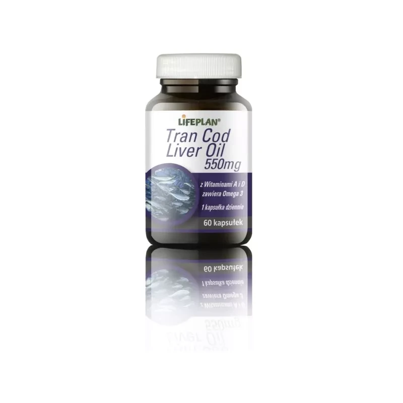 Tran Cod Liver Oil 60 kapsułek - Lifeplan