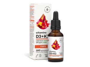 Witamina D3 4000IU + K2 Forte Suplement Diety Krople 30ml - Aura Herbals