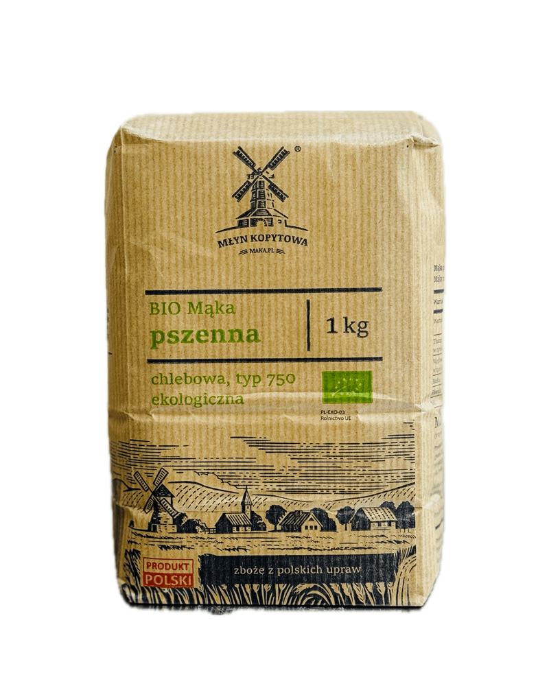 Mąka Pszenna Chlebowa Typ 750 BIO 1kg - Młyn Kopytowa