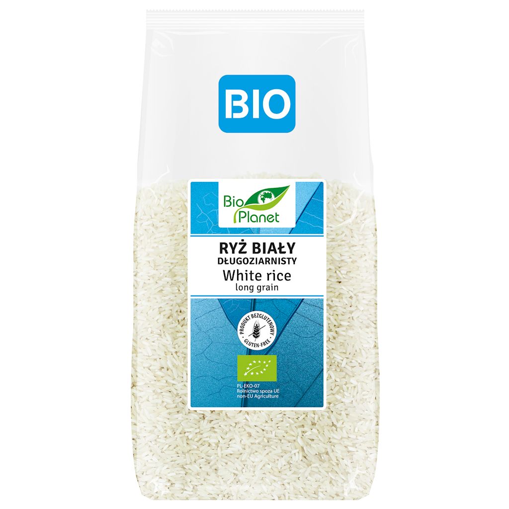 Ryż Biały Długoziarnisty bezglutenowy BIO 500g - Bio Planet