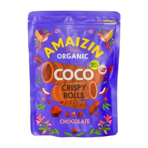 Rurki Waflowe Kokosowo-Czekoladowe bezglutenowe BIO 140 g - Amaizin