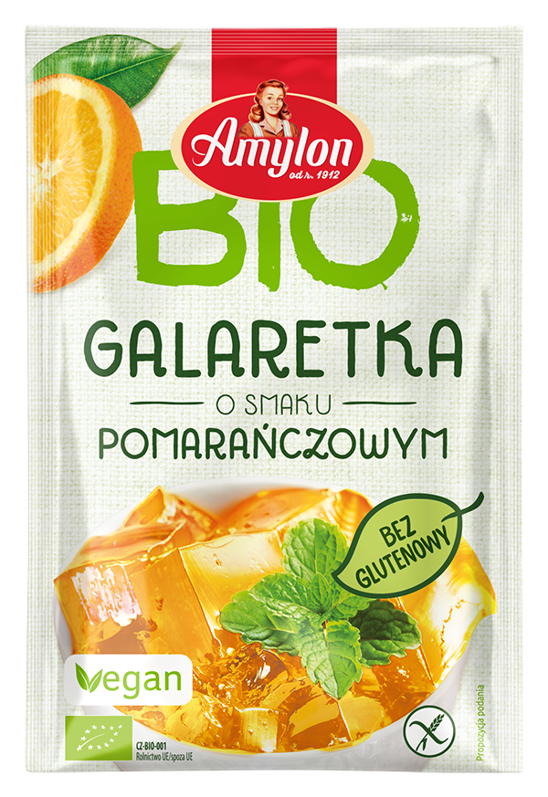 Galaretka o Smaku Pomarańczowym bezglutenowa BIO 40g - Amylon