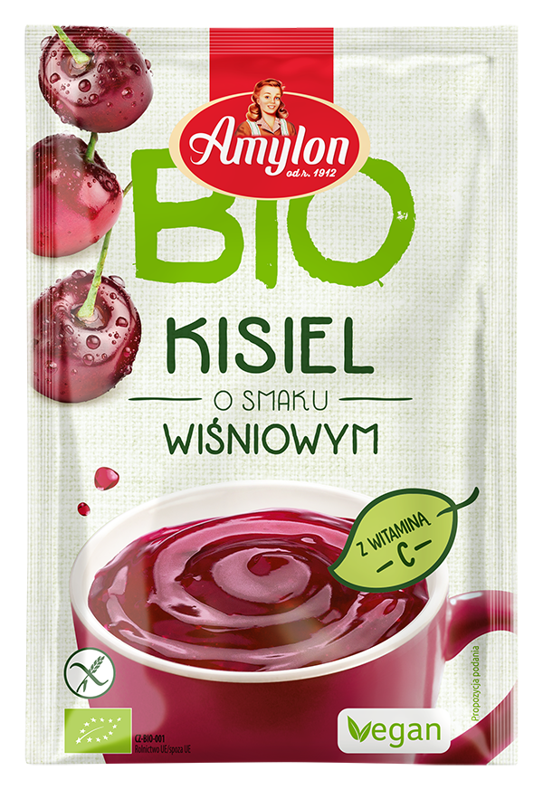Kisiel o Smaku Wiśniowym bezglutenowy BIO 30g - Amylon