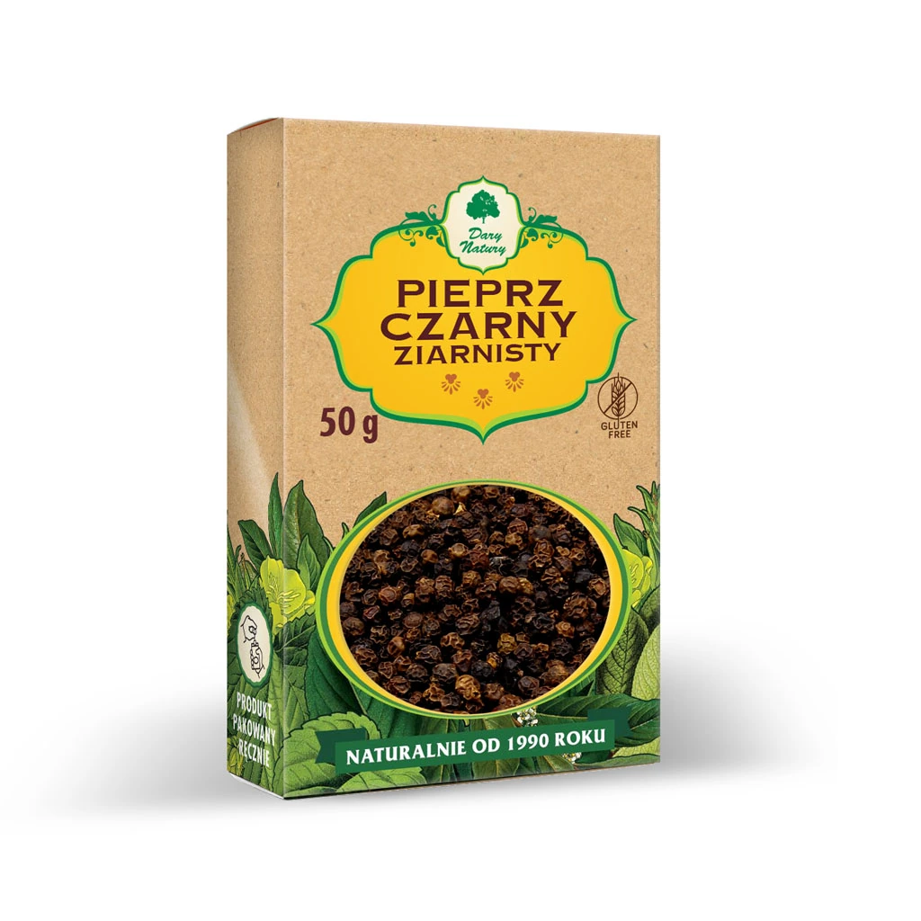 Pieprz Czarny Ziarnisty 50g - Dary Natury