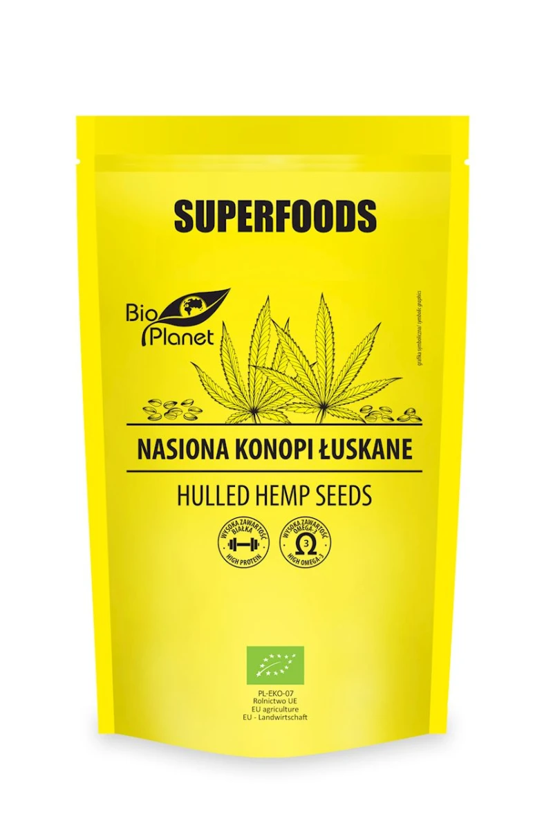 Nasiona Konopi Łuskane BIO 200g - Bio Planet