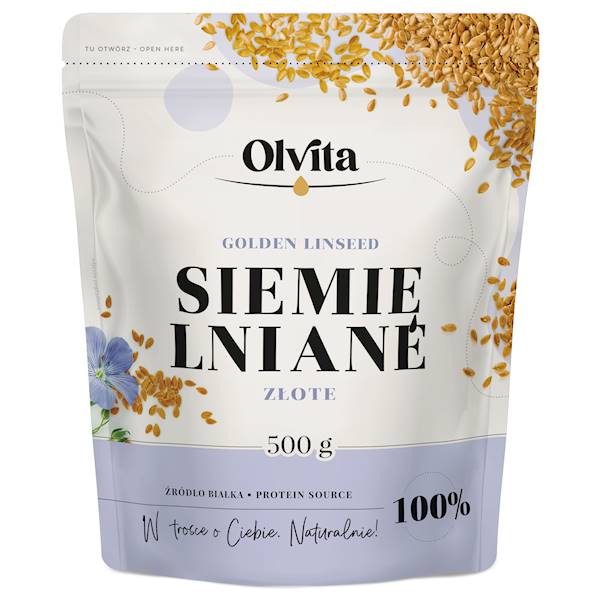 Siemię Lniane Złociste 500g - Olvita