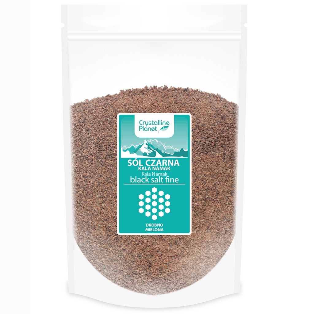 Sól Czarna Kala Namak Drobno Mielona 1kg - Crystalline Planet