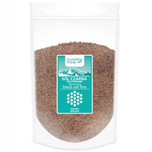 Sól Czarna Kala Namak Drobno Mielona 1kg - Crystalline Planet