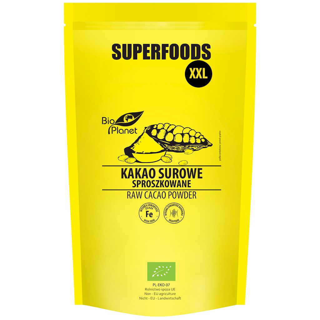 Kakao Sproszkowane Surowe Nieodtłuszczone BIO 400g - Bio Planet