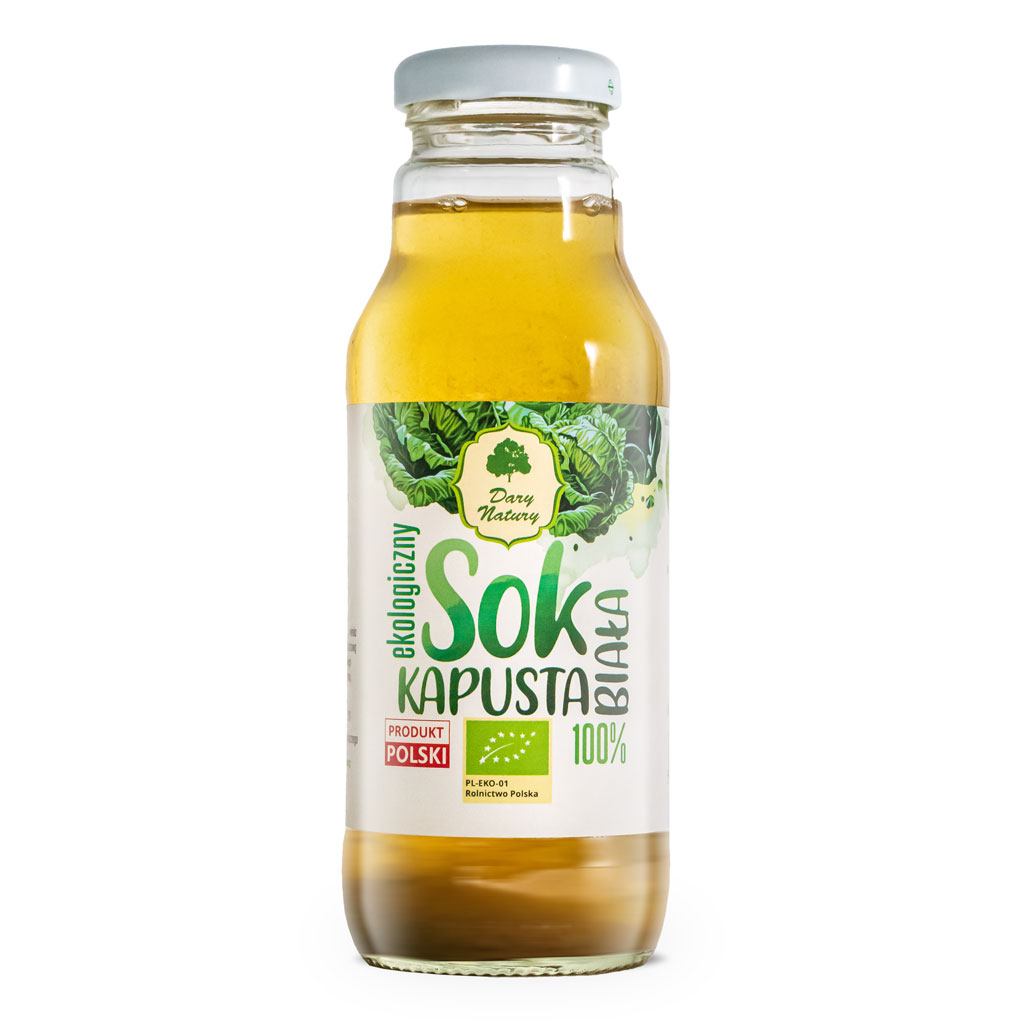 Sok z Białej Kapusty BIO 270ml - Dary Natury
