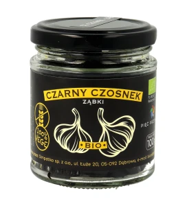 Czarny Czosnek Ząbki bezglutenowy BIO 100 g - Pięć Przemian