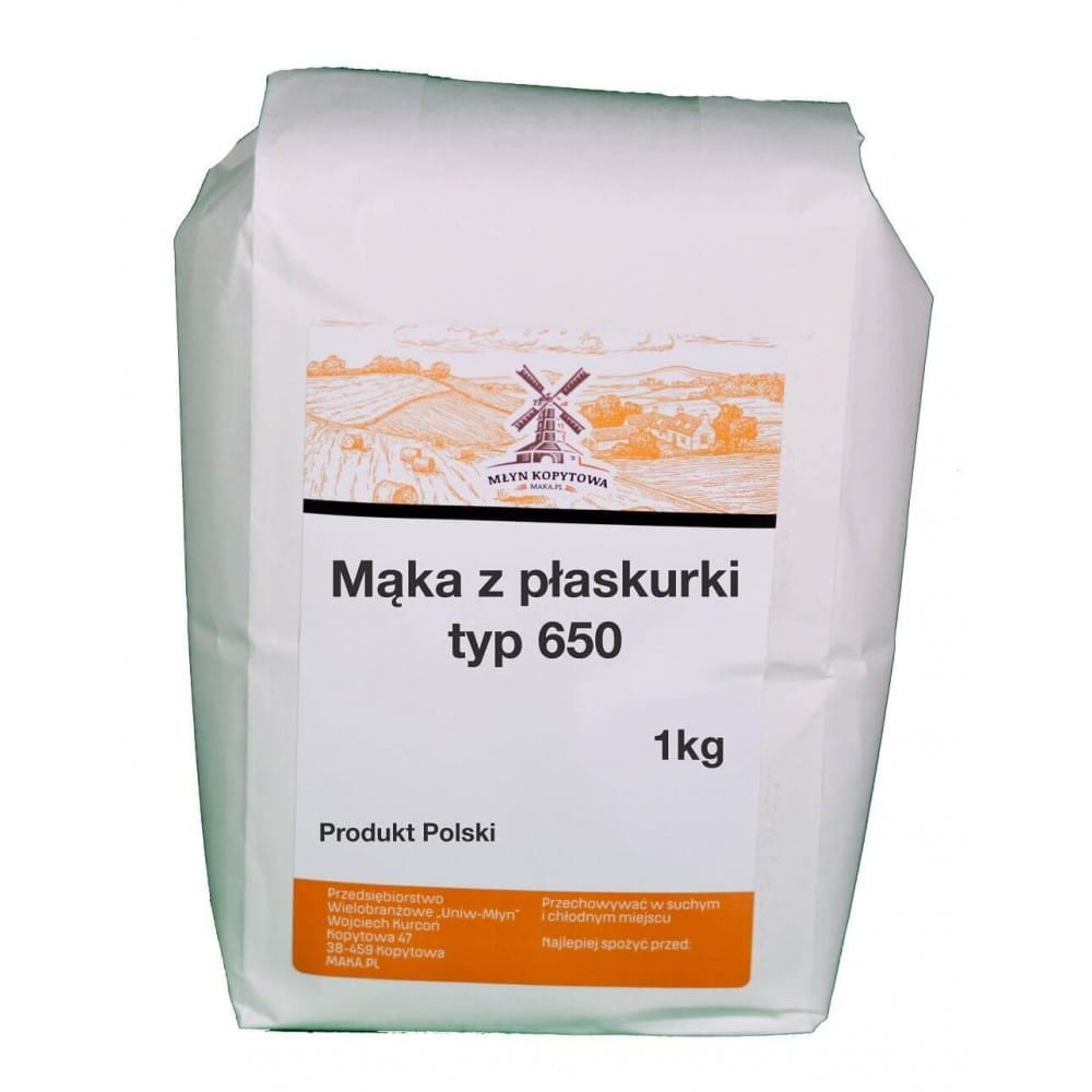 Mąka z Płaskurki Jasna Typ 650 1 kg - Młyn Kopytowa