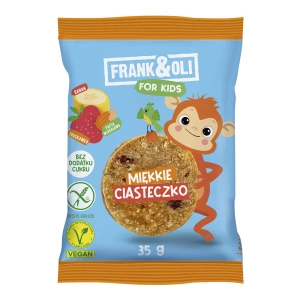 Ciasteczko Dla Dzieci Migdał Truskawka Banan bezglutenowe bez dodatku cukrów 35 g - Frank&Oli