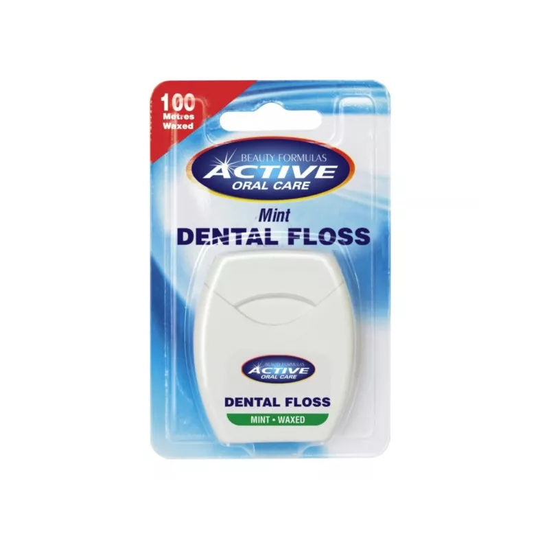 Nić Dentystyczna Active Oral Care Miętowa Woskowana 1 sztuka - Beauty Formulas