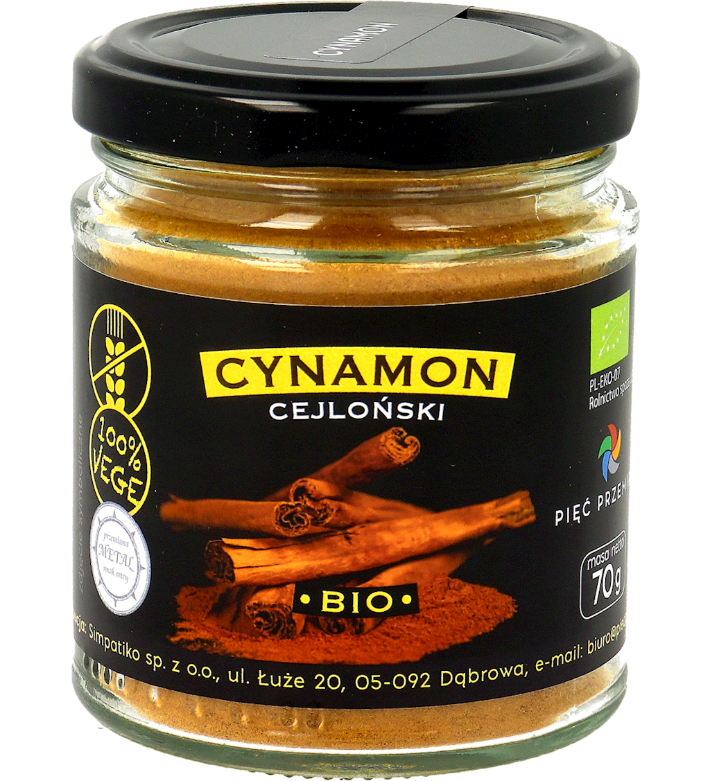Cynamon Cejloński Mielony bezglutenowy 70 g - Pięć Przemian